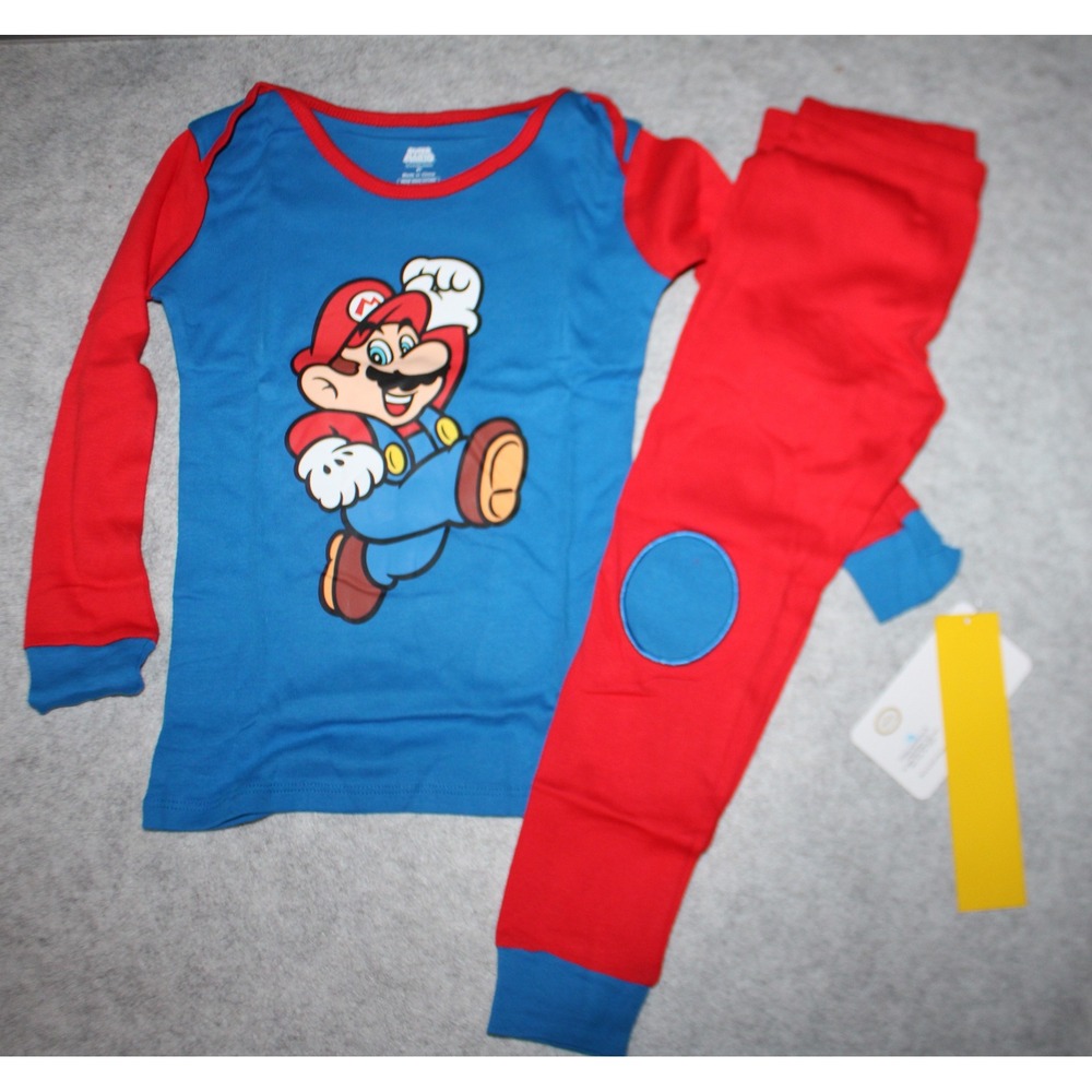Boys Super Mario Luigi toddler pajama set shirt and pants size 4T NWT